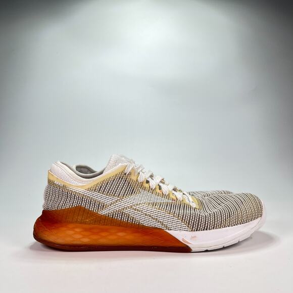 Reebok Nano 9 Gray White Training Shoes CrossFit Lace Up DV6363 Women's Size 9.5 - Picture 1 of 10